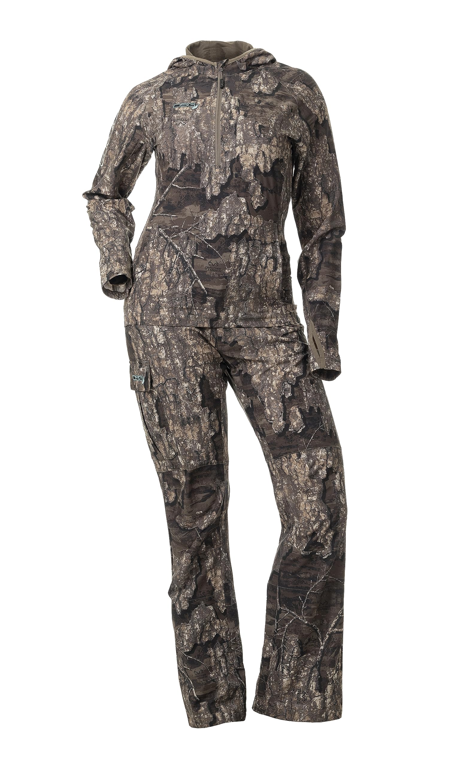 DSG Bexley 3.0 Timber camouflage detail reveals deep bark pattern for concealment