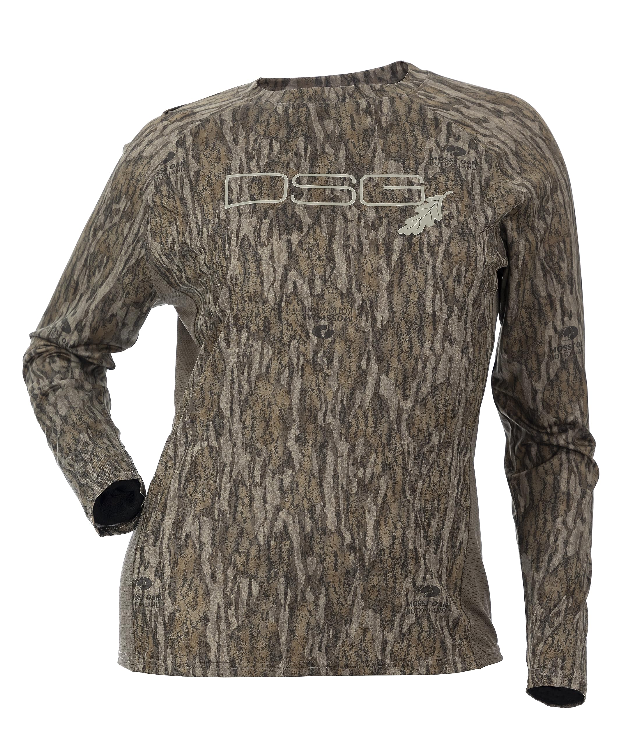 DOING SOMETHING GREAT women's ultra-lightweight hunting shirt front view MO Bottomland with sun protection
