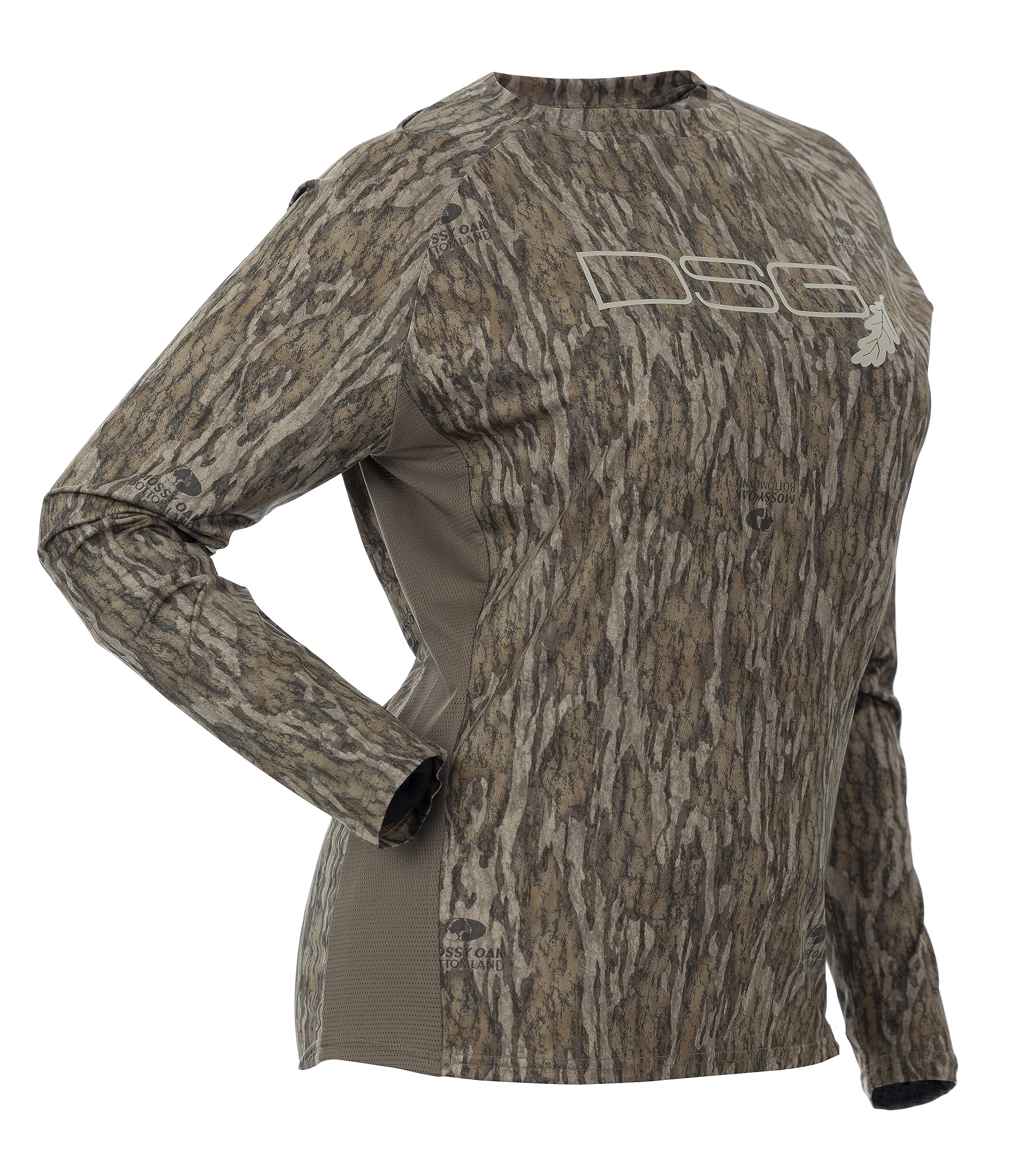 DOING SOMETHING GREAT women's hunting shirt side mesh panel for breathable cooling