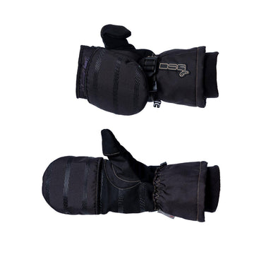 DOING SOMETHING GREAT Avid 2.0 flip-top mittens provide warmth and dexterity for ice fishing tasks.