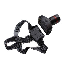 DOITOOL headlamp front view with adjustable zoom for precise lighting.