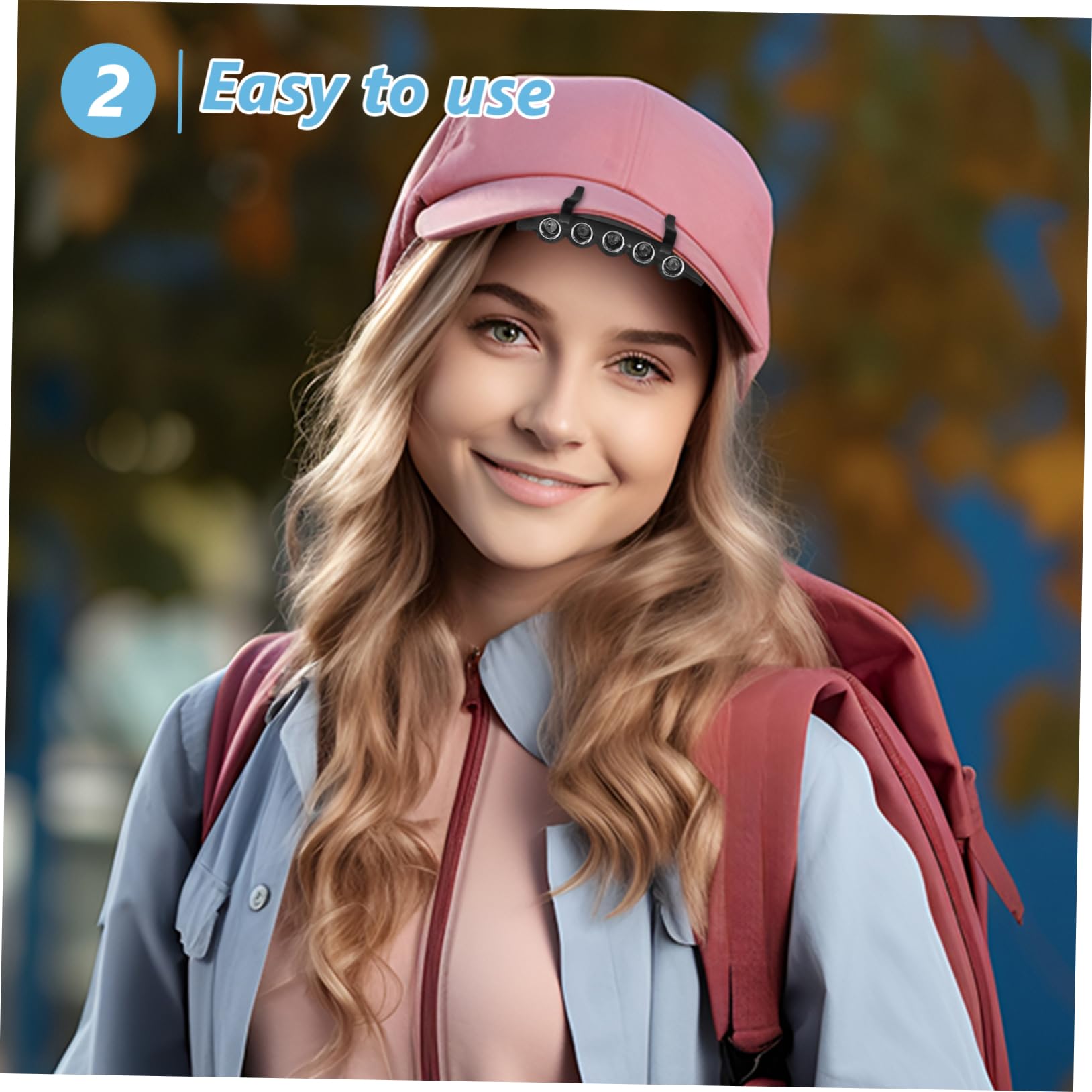 DOITOOL LED cap light compact on-cap light for outdoor reading