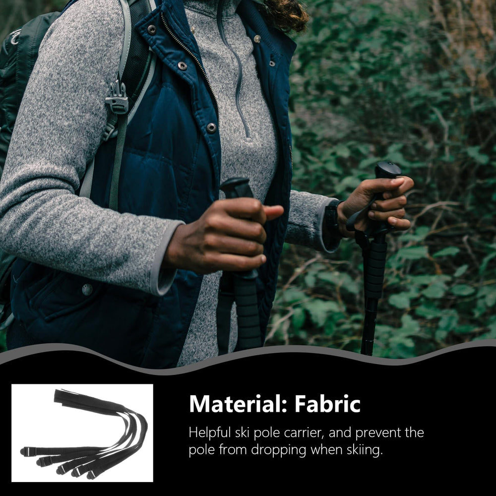 DOITOOL ski pole carrier straps provide easy pole access on the trail