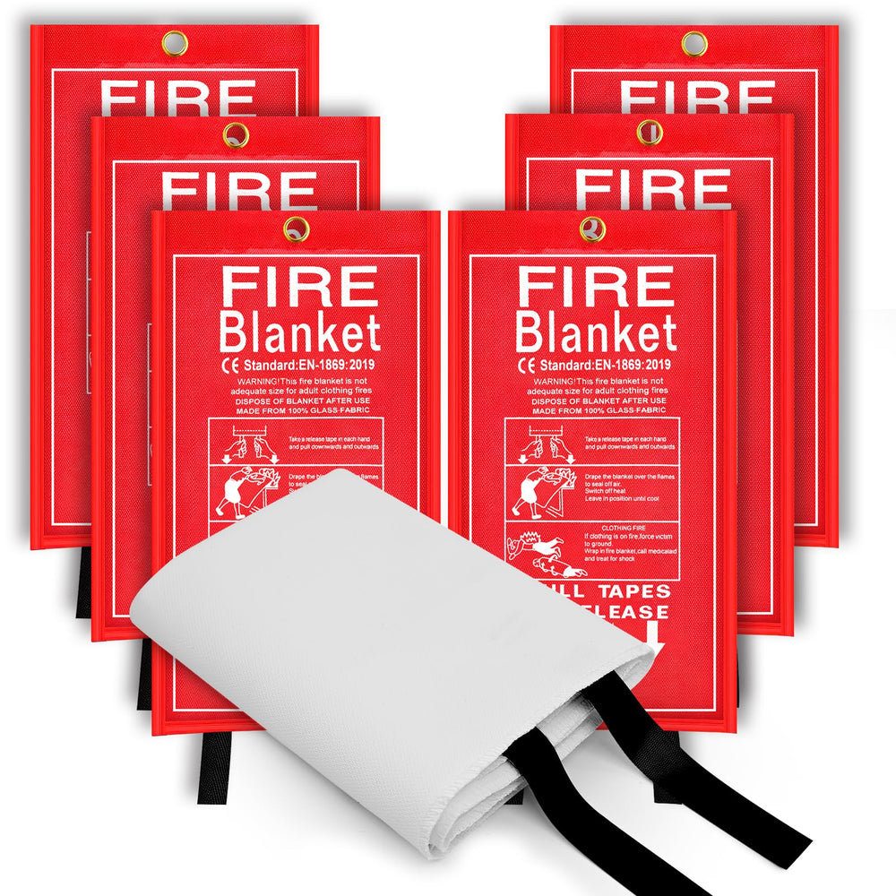 Dokibi emergency fire blanket 6-pack in bag for quick storage and access.