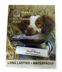 Dokken Quail Scent Wax on a dummy during scent training for retrievers