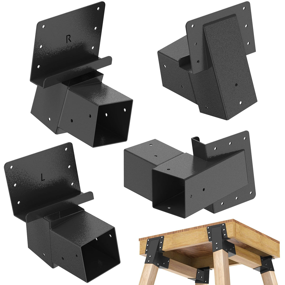 Dolibest deer stand brackets side view showing sturdy frame for reliable perch.