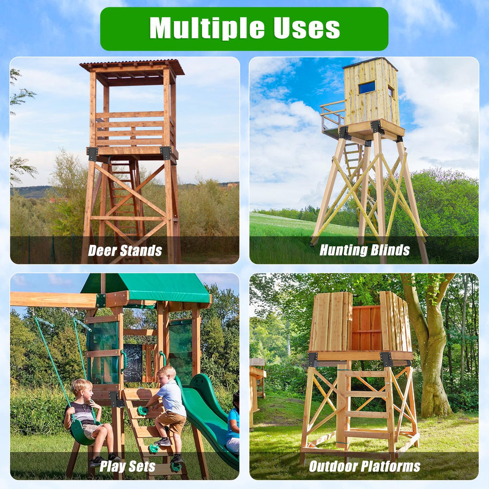 Dolibest outdoor-ready installation supports durable shooting blinds and tree houses.
