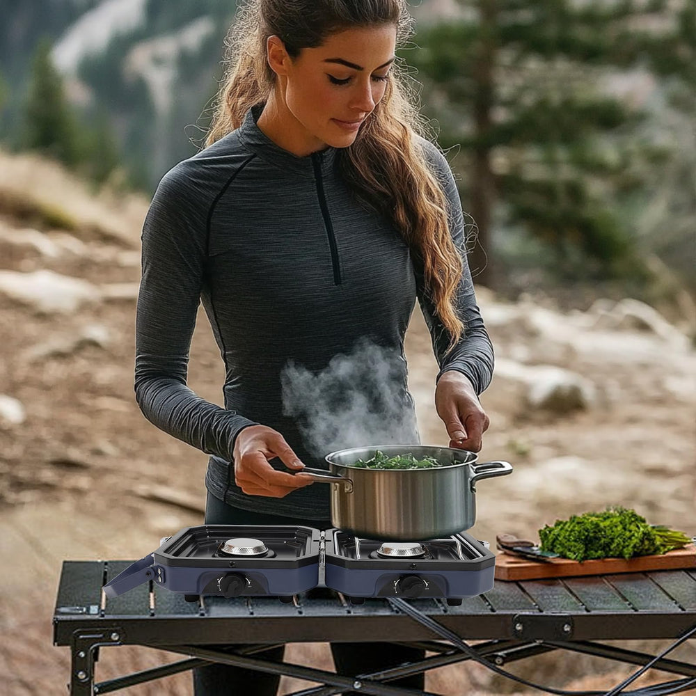 Dollate stove easy-clean surface for quick post-meal cleanup.