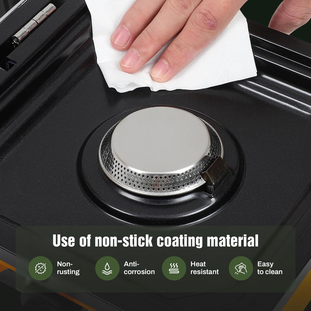 Dollate windproof camping stove performing in breeze