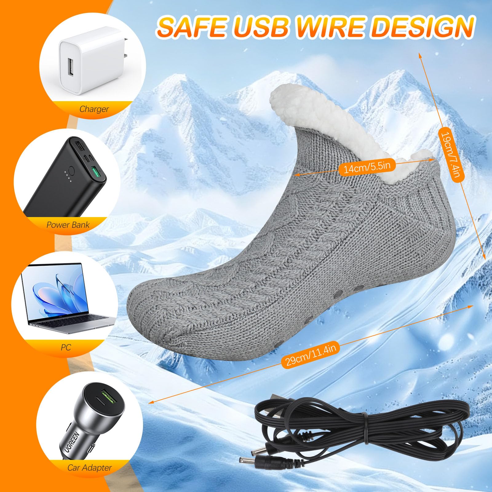 Dolodomy USB heated socks make a thoughtful gift for holidays in cold months