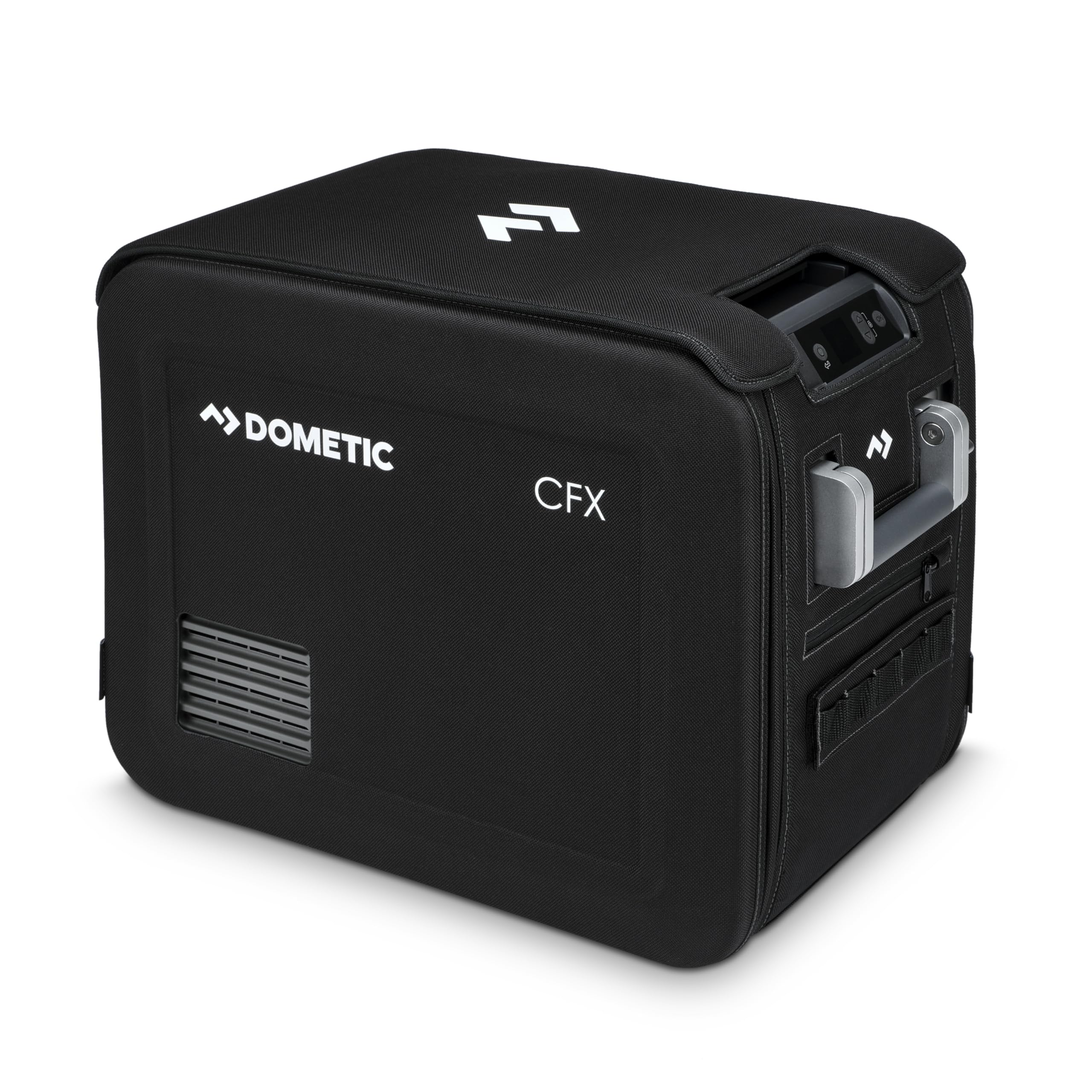 Dometic CFX5 25L protective cover front view shields against scratches during adventures.