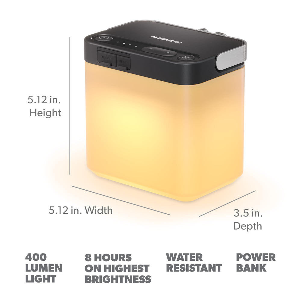 Dometic GO Area Camp Light with USB charging keeps devices powered on trips