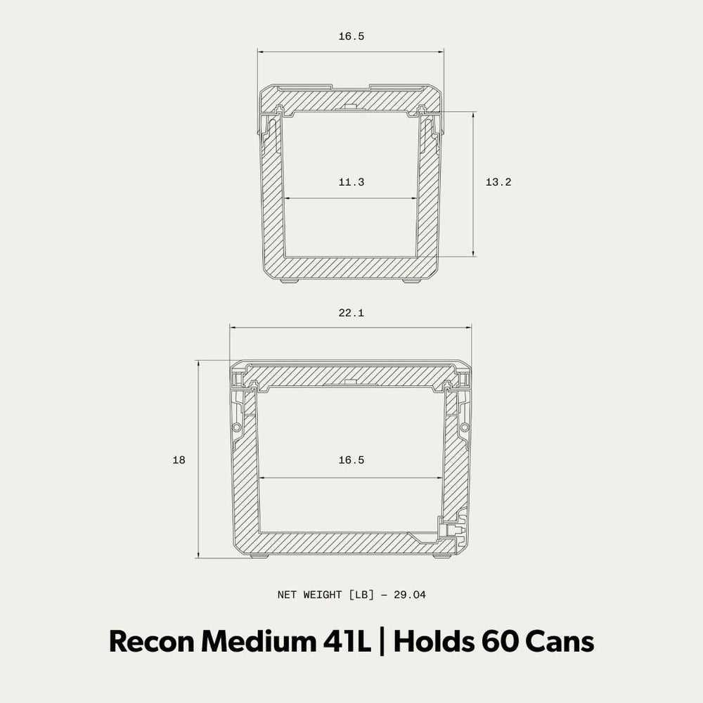 Dometic Recon 41L cooler with lid open shows quick top-down access