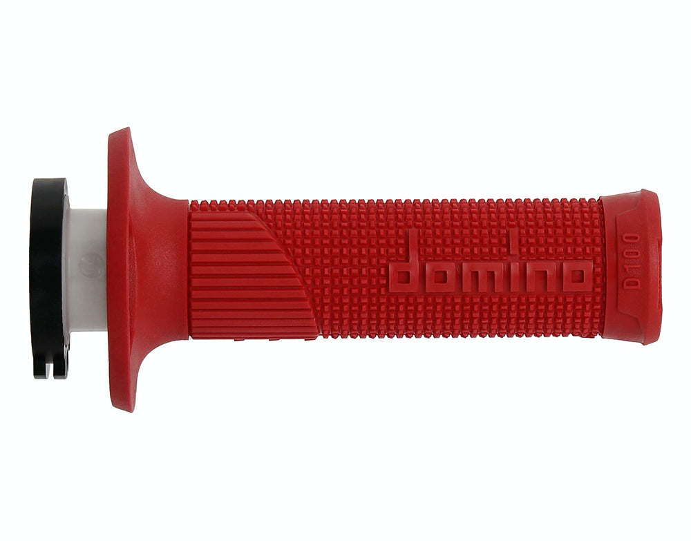 Domino D100 end-cap detail showing lock-on mechanism and durability