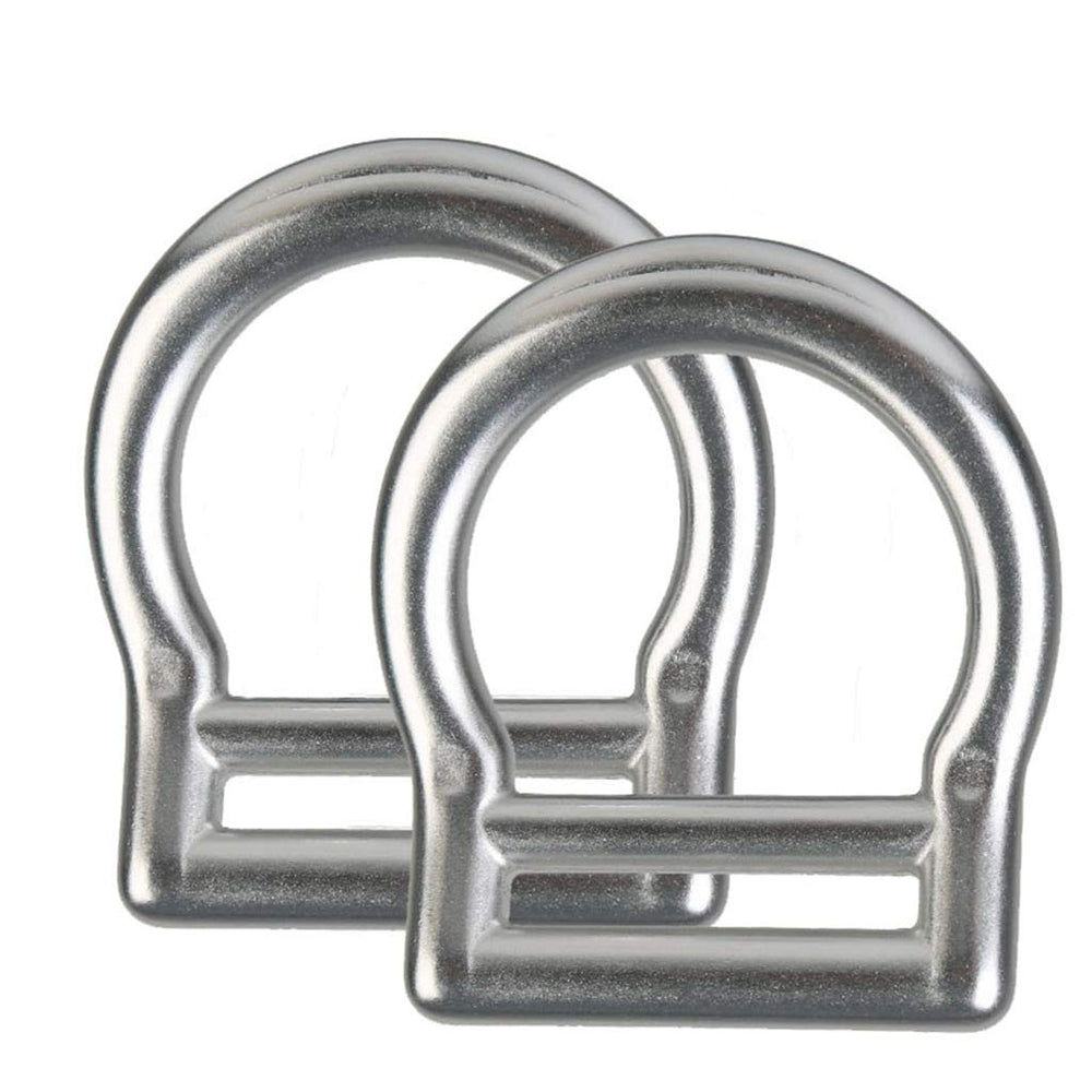 DoMyfit aluminum slotted D-ring 2-pack for secure webbing connections