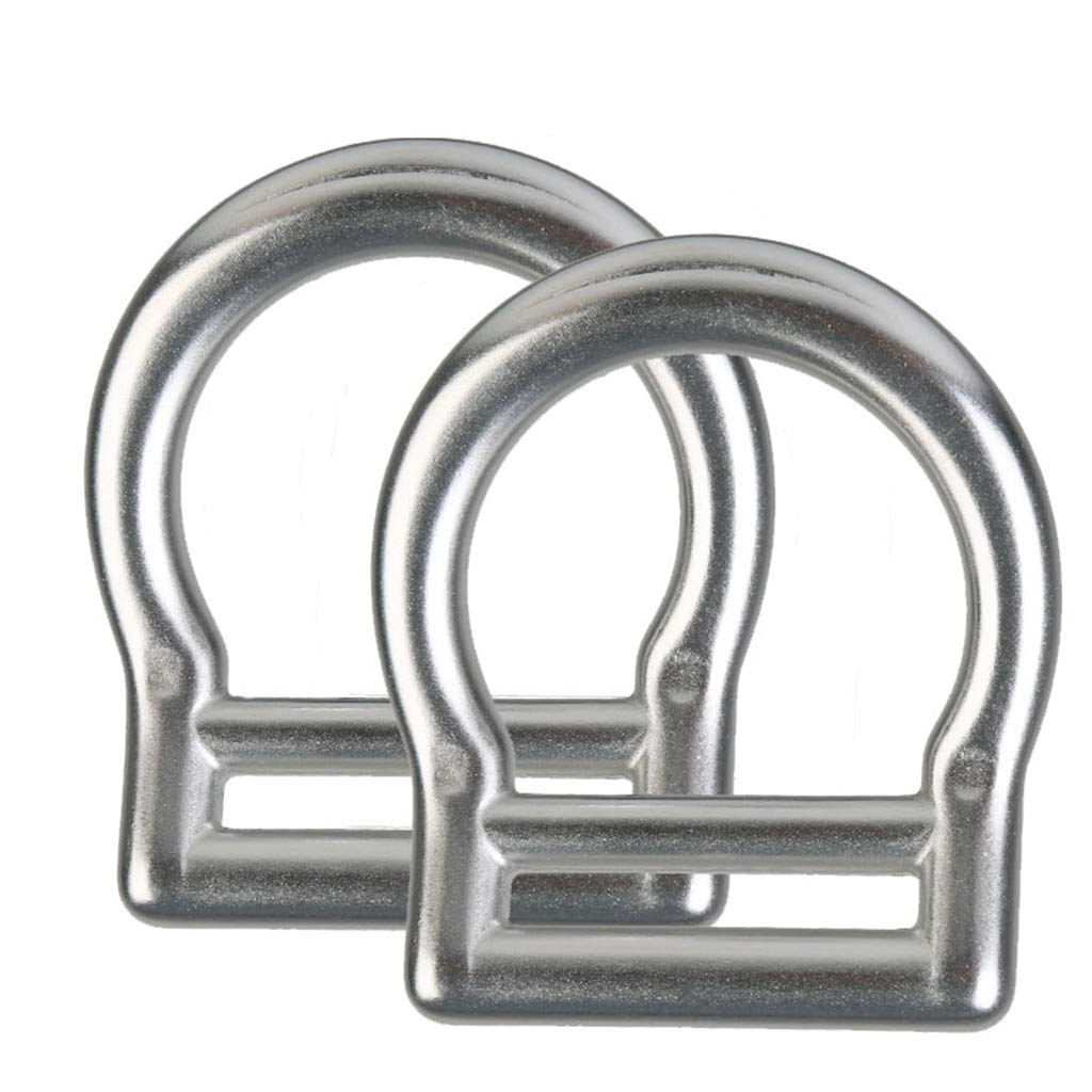 DoMyfit aluminum slotted D-ring 2-pack for secure webbing connections