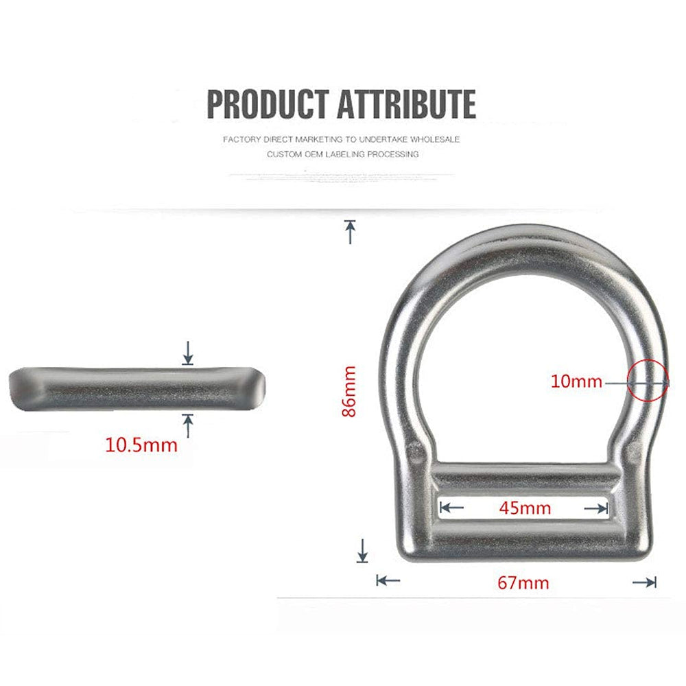 DoMyfit anodized finish D-ring with even color for durable use