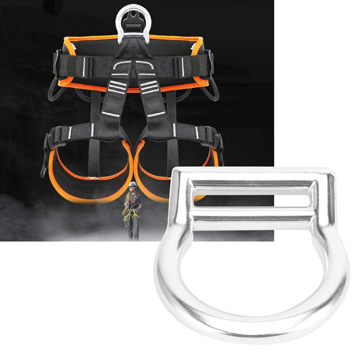 DoMyfit D-ring ideal for rock climbing, caving, and mountaineering tasks