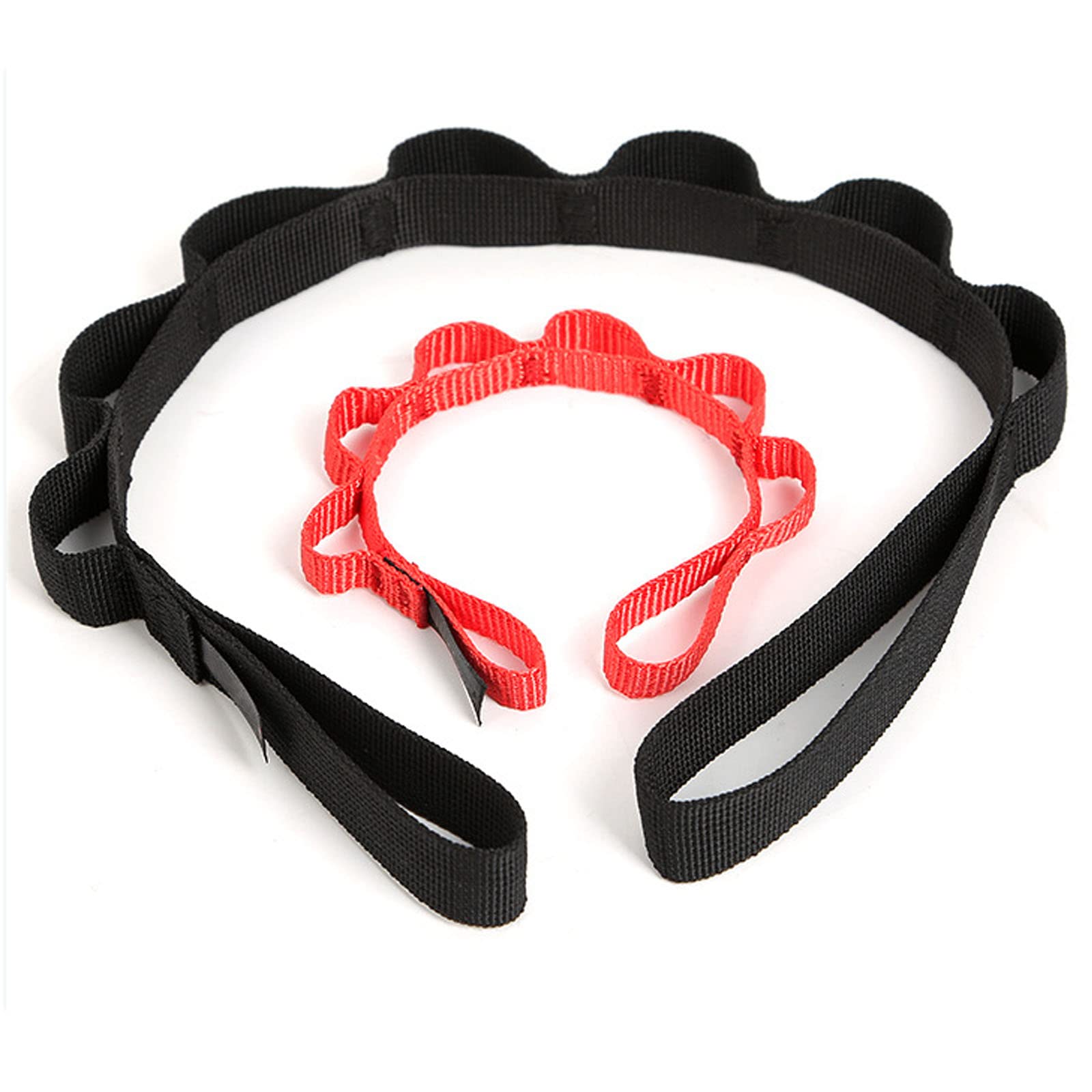 DoMyfit Daisy Chain Rope mounted on gear for mountaineering use scenarios.