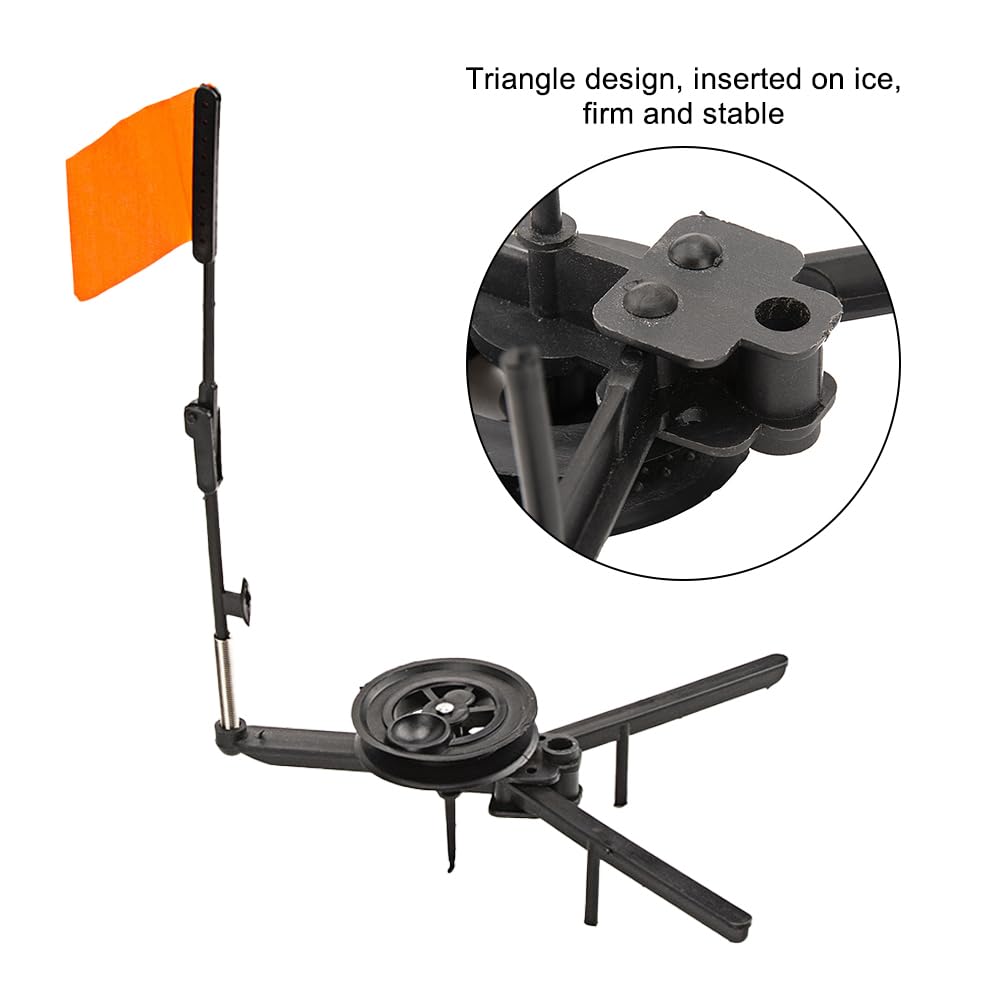 Side view highlighting foldable design of the tip-ups