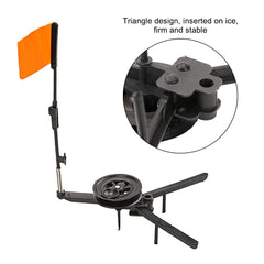 Side view highlighting foldable design of the tip-ups