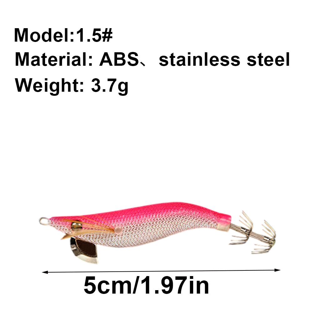 Realistic wooden-shrimp shape to attract squid species