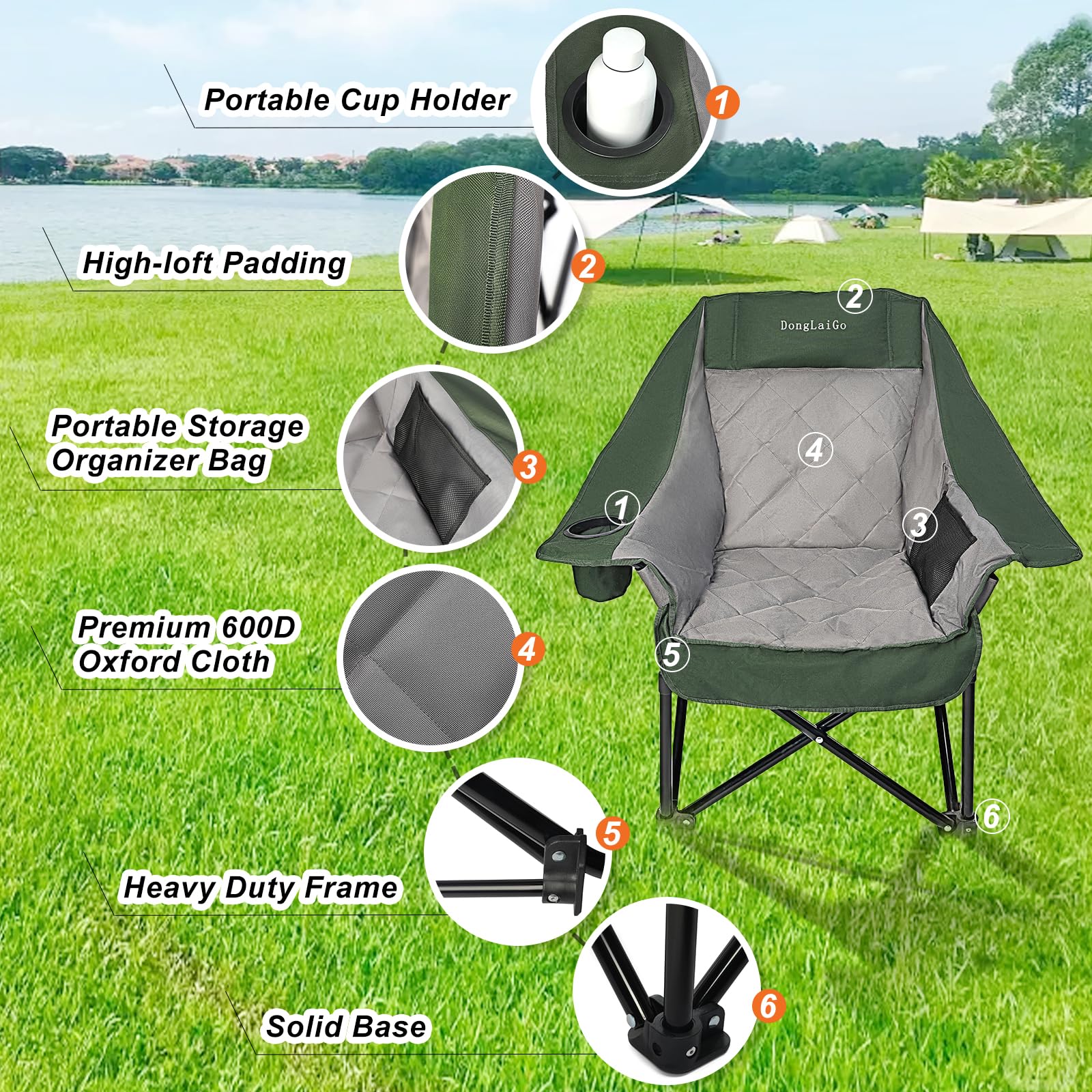DongLaiGo reinforced-frame design supports heavy use outdoors.