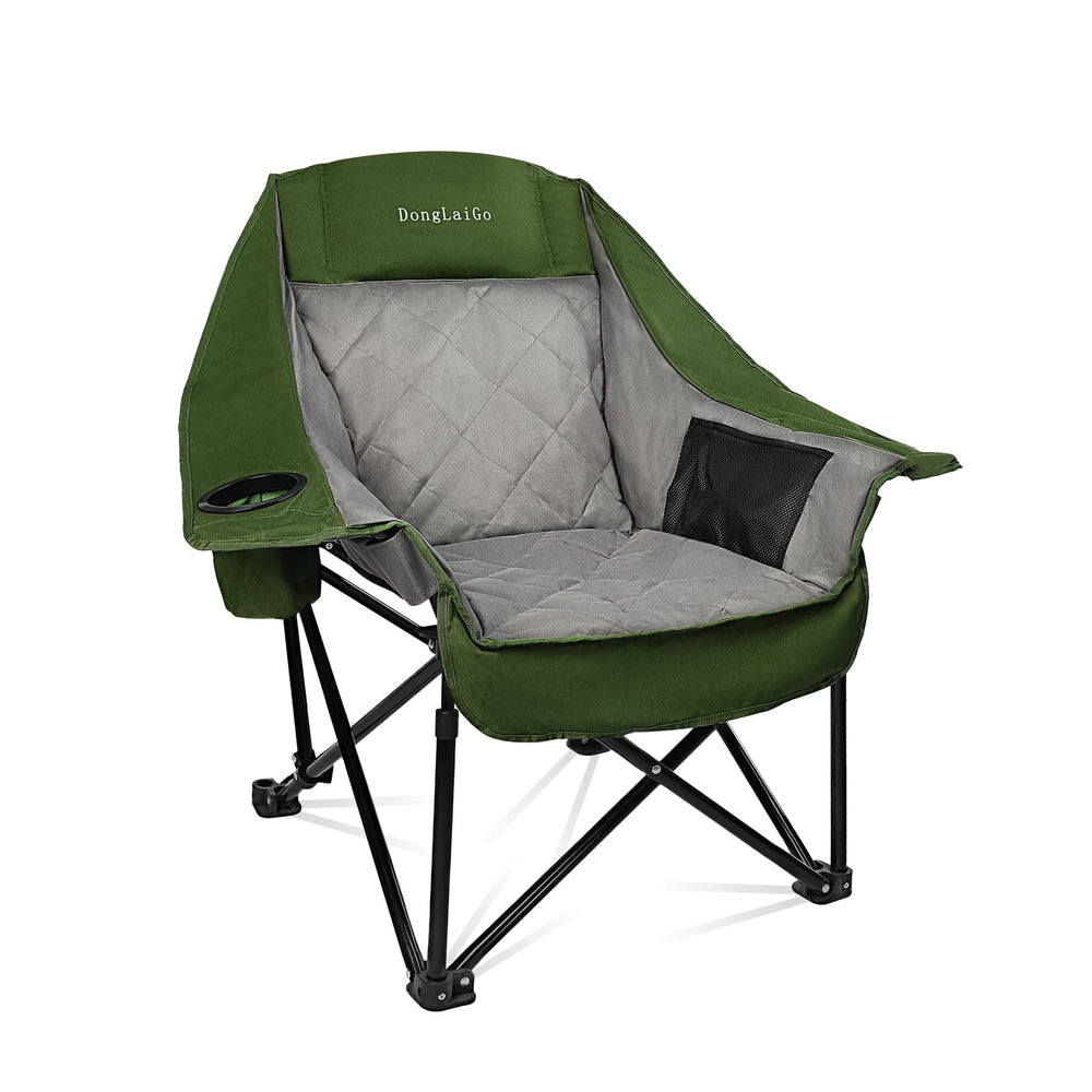DongLaiGo camping chair with side pocket for quick on-the-go storage.