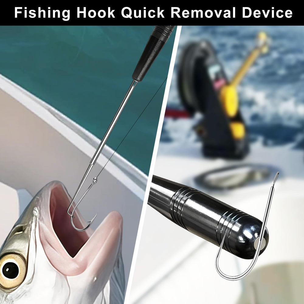 Curved fishing forceps in red with ergonomic grip