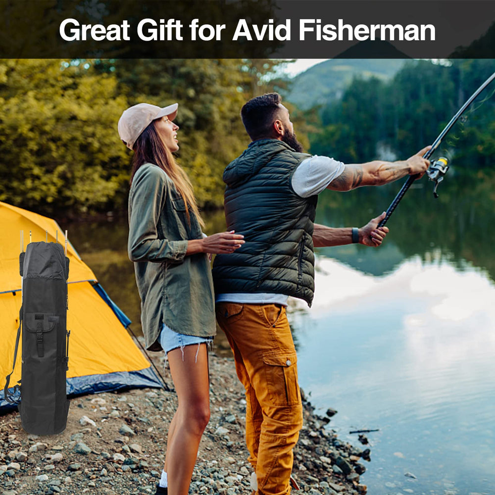 Open interior showing compartments for tackle and accessories