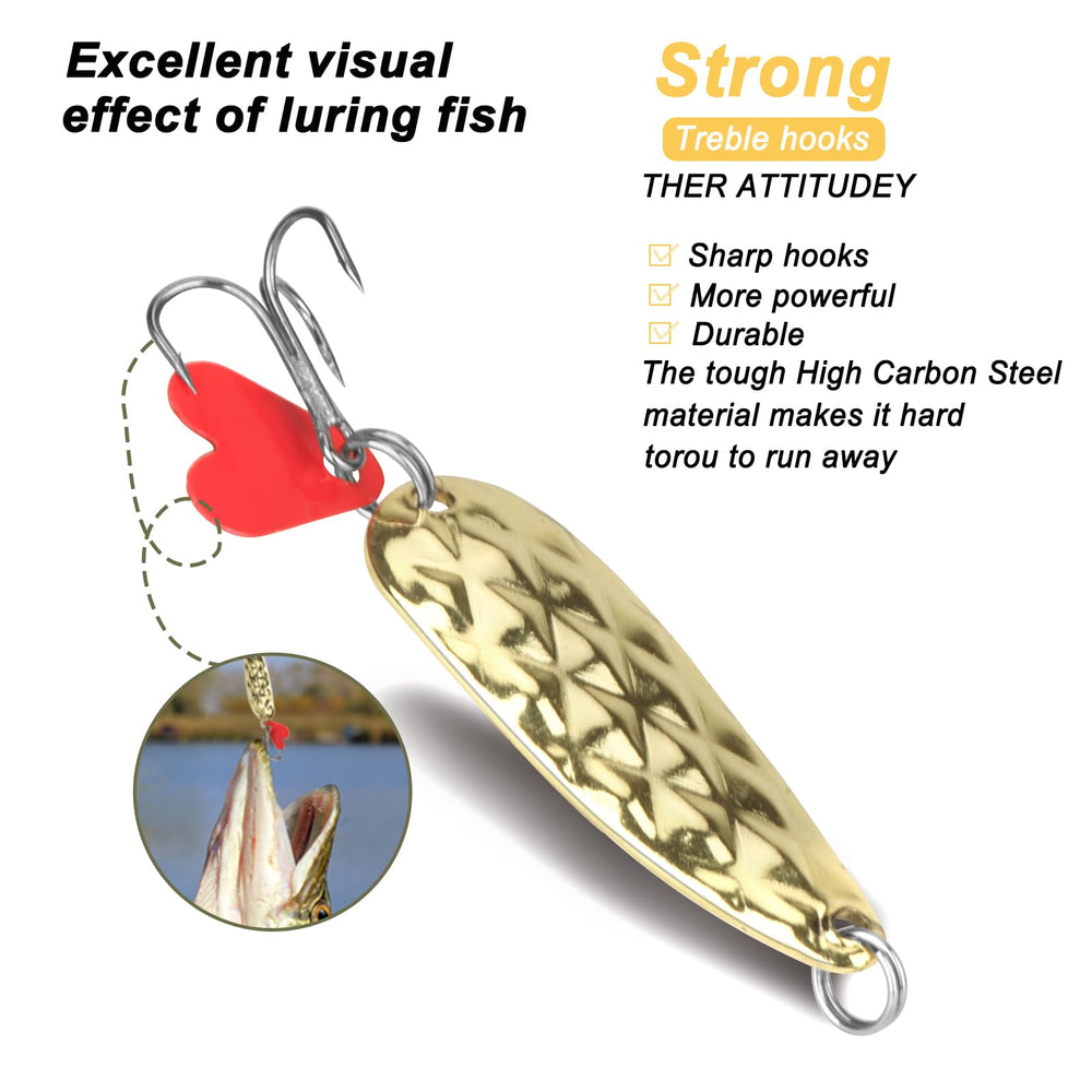 Mirror-bright DONQL spoon lures showing lifelike swimming action