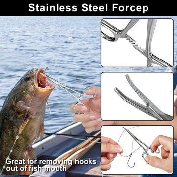 DONQL curved fishing forceps close-up