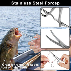 DONQL curved fishing forceps close-up