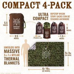 Don't Die In The Woods full-size 7x5 ft blanket ready for outdoor warmth and shelter.