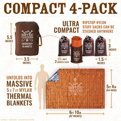 Don't Die In The Woods Freakin’ Huge blanket stored in zipper pack with carabiner