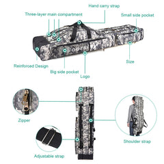 Doorslay fishing bag made of durable 600D Oxford fabric resists wear and moisture