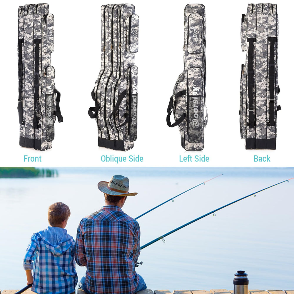 Doorslay fishing bag foldable design for easy transport and storage