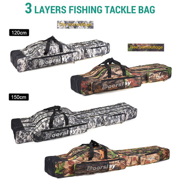 Doorslay fishing bag front pockets hold lures and small items securely