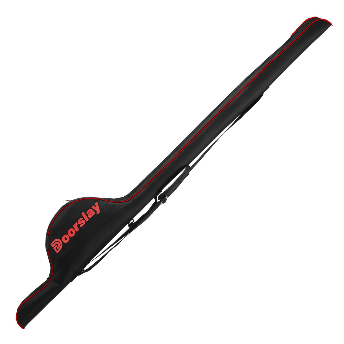 Doorslay fishing rod bag 63inch front view with ample space for organized storage of rods and reels