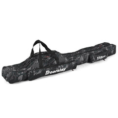 Doorslay fishing rod case with three-layer Oxford build, organized space for rods and tackle on trips.