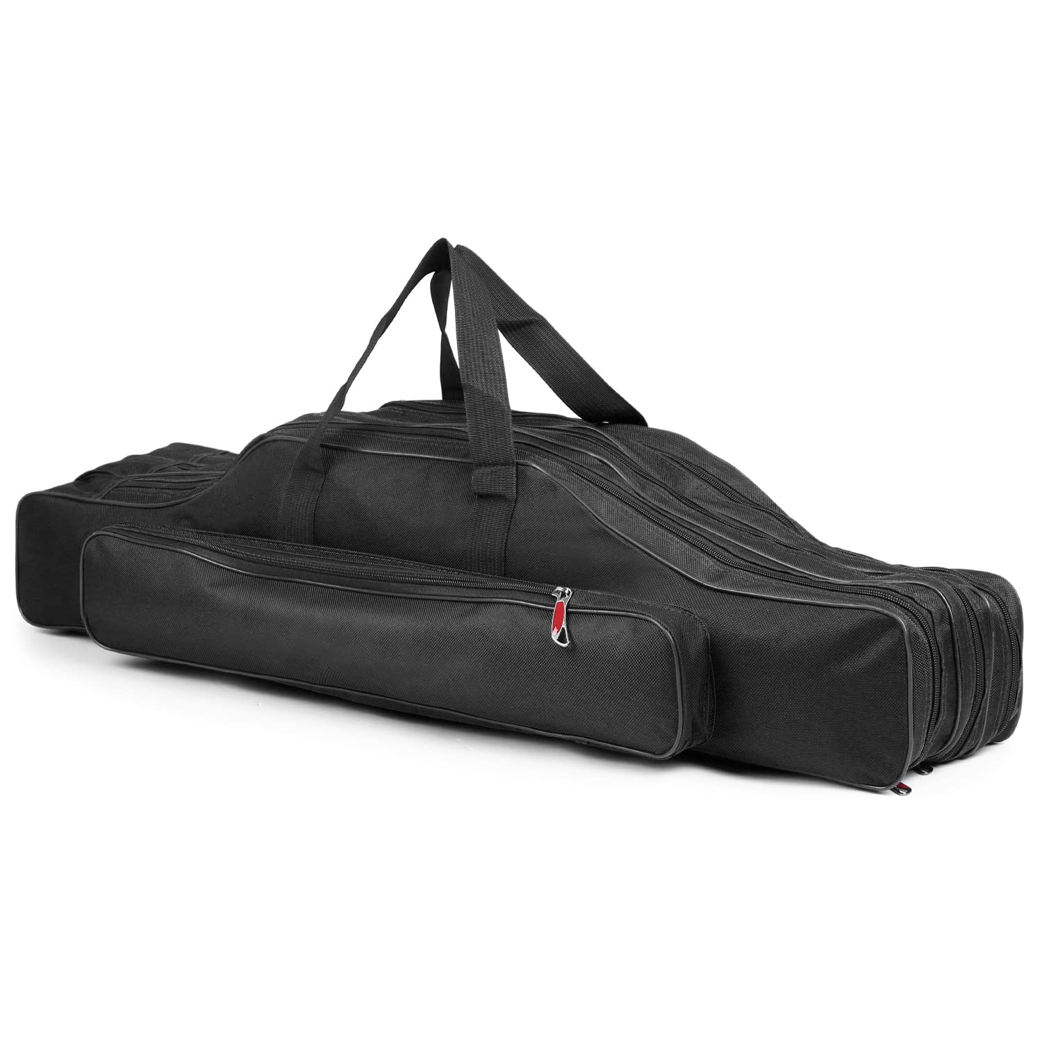 doorslay three-layer fishing rod case offers ample storage for rods and tackle