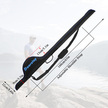 Doorslay foldable rod bag offers portable storage for quick setups anywhere.