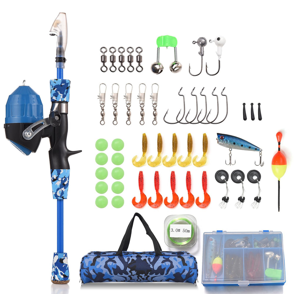 Doorslay complete fishing kit display for learning setup