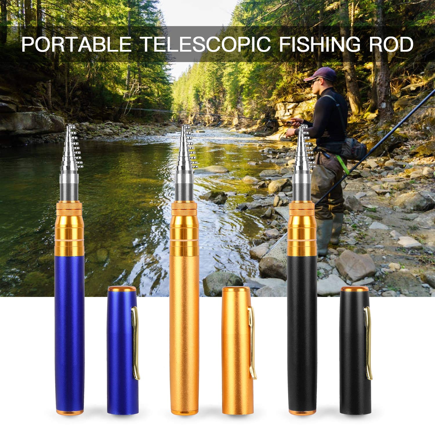 Doorslay pen fishing rod kit 55-inch extended for versatile casting