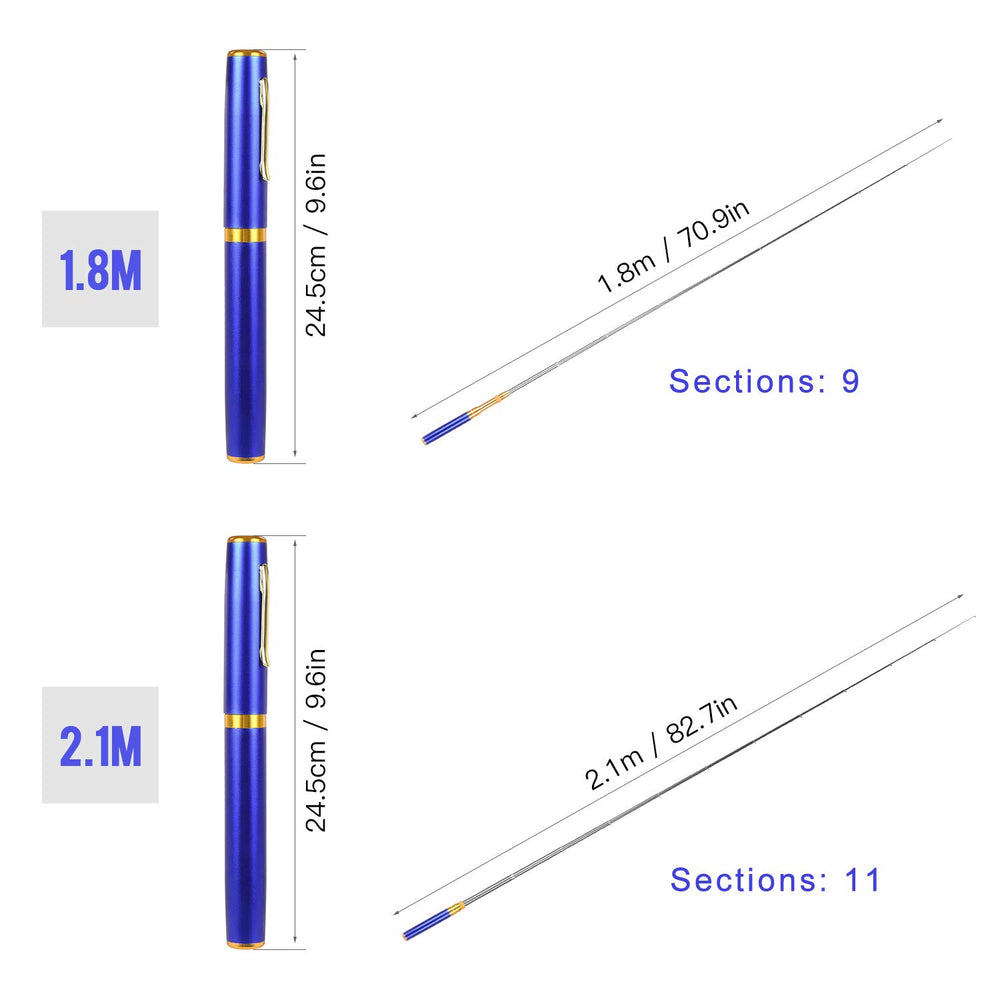 Doorslay pen fishing rod kit 62-inch flexible reach for freshwater trips