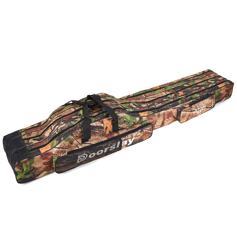 doorslay portable folding fishing tackle bag with durable carry handle and high capacity