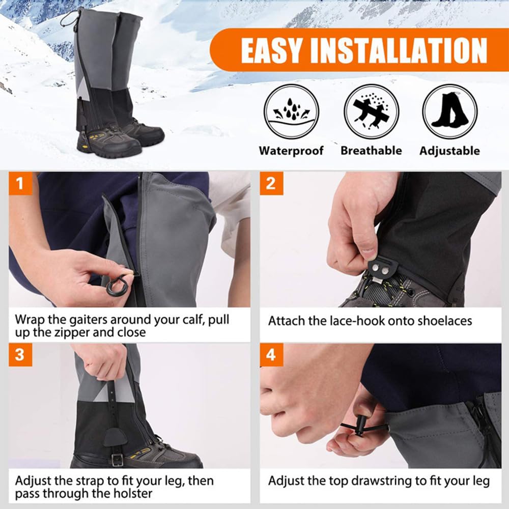 Doorslay Snake Chaps gaiters back view highlighting durable upper material