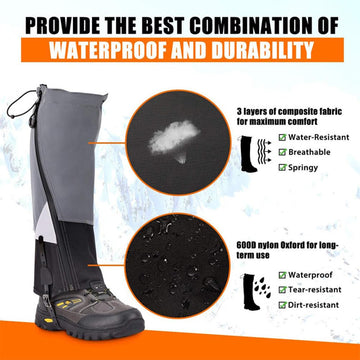 Doorslay gaiters in desert use case show sand prevention