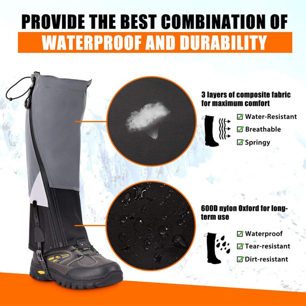 Doorslay gaiters in desert use case show sand prevention