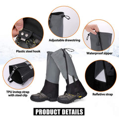 Doorslay gaiters on-boot image demonstrates waterproof and breathable protection